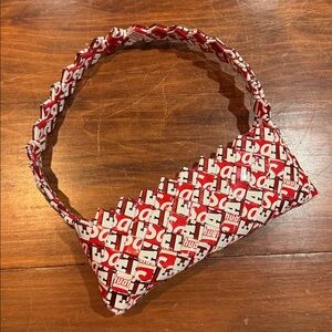 NWOT Gum Wrapper Woven Purse Bag Handbag Zipper Shiny Red White Green Y2K